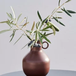 Floreros<CASA Rondo Florero Marron Oscuro