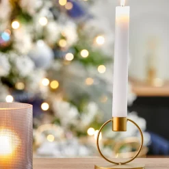 Velas<CASA Rustic Vela Candelabro Blanco