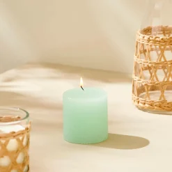 Velas<CASA Rustic Vela Estriada Menta