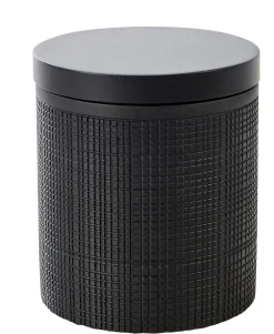 Accesorios De Tocador<CASA Samourai Soporte De Algodones Con Tapa Negro