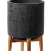 Soportes Para Plantas<CASA Scuro Macetero Negro