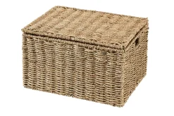 Cestas De Almacenaje<CASA Seagrass Cesta Almacenaje L Con Tapa Natural