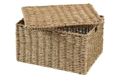 Cestas De Almacenaje<CASA Seagrass Cesta Almacenaje L Con Tapa Natural