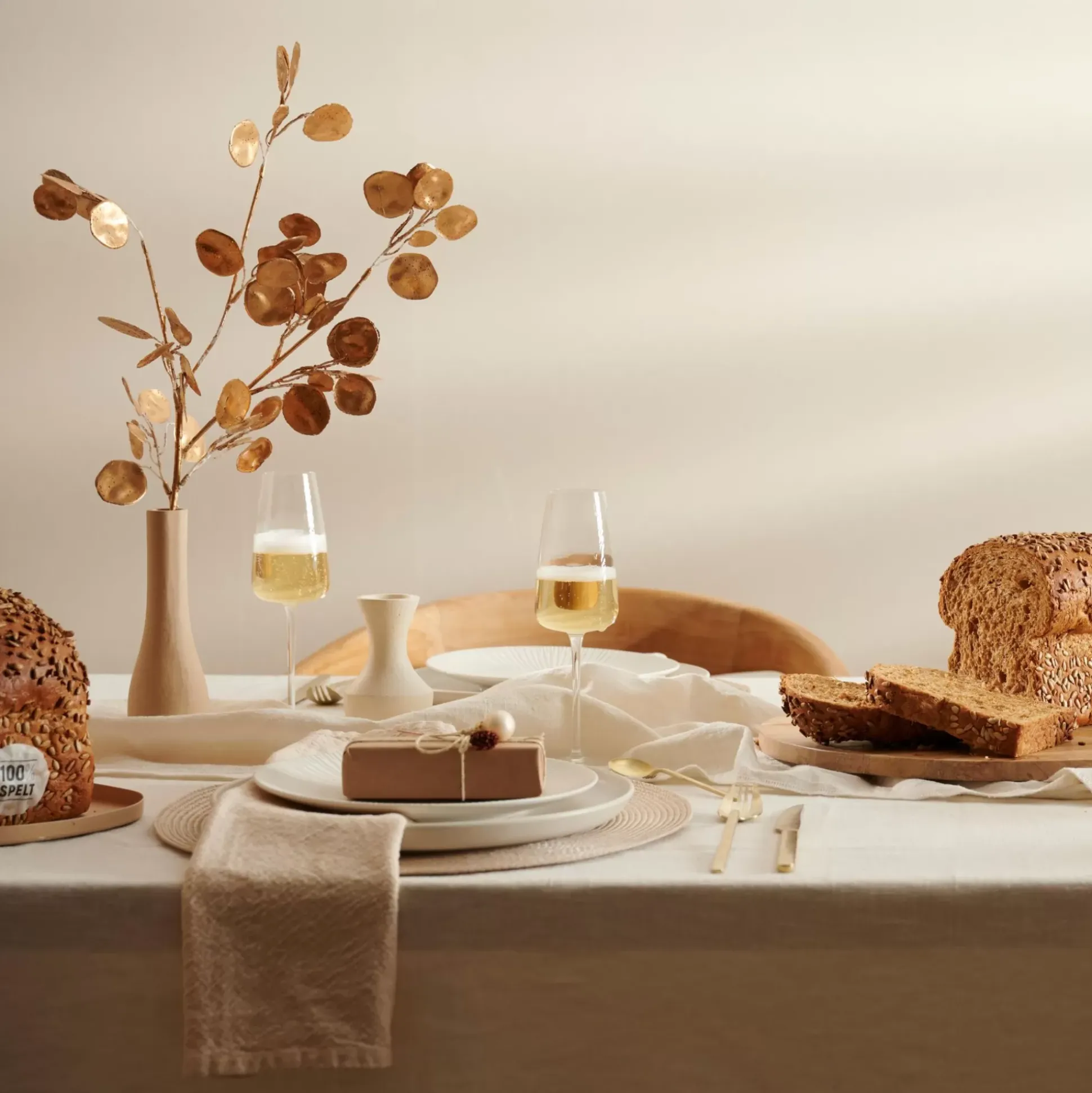 Platos<CASA Soulstripes Ivory Plato Marfil