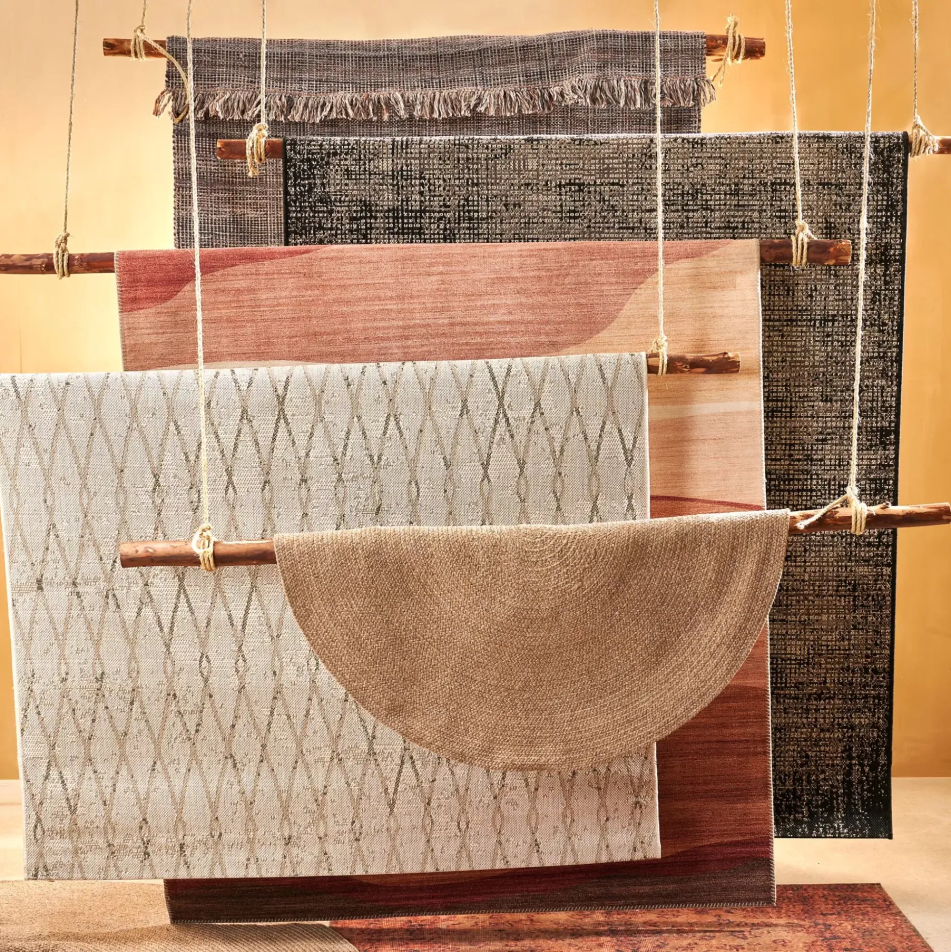 Alfombras<CASA Stenne Alfombra Gris, Beis