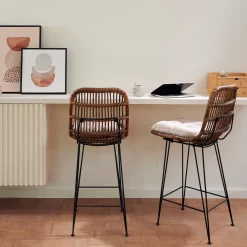 Sillas De Bar<CASA Sumatra Silla De Bar Negro, Natural