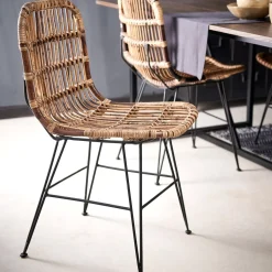 Sillas De Comedor<CASA Sumatra Silla De Comedor Negro, Marron