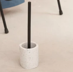 Accesorios Water<CASA Terrazzo Cepillo Wc En Soporte Blanco