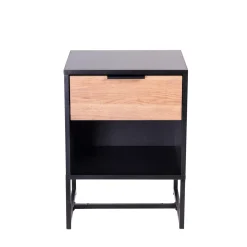 Cajoneras<CASA Trenton Mesilla De Noche Negro, Natural