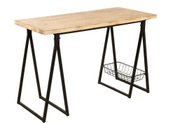 Escritorios<CASA Treto Escritorio Negro, Marron