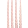Velas<CASA Twist Vvelas Retorcidas Juego De 4 Rosa
