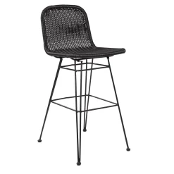 Sillas De Jardín<CASA Vienna Silla De Bar Negro