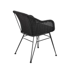 Sillas De Jardín<CASA Vienna Silla De Comedor Asiento Negro