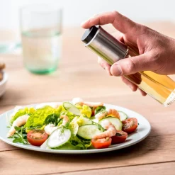 Aceiteras<CASA Vinaigre Aceitera-Vinagerera Negro, Plateado, Transparente