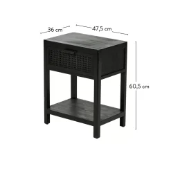 Cajoneras<CASA Webster Mesilla De Noche Negro