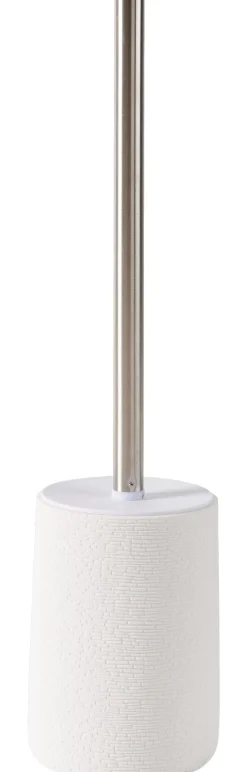 Accesorios Water<CASA White Elegance Cepillo Wc En Soporte Blanco, Plateado