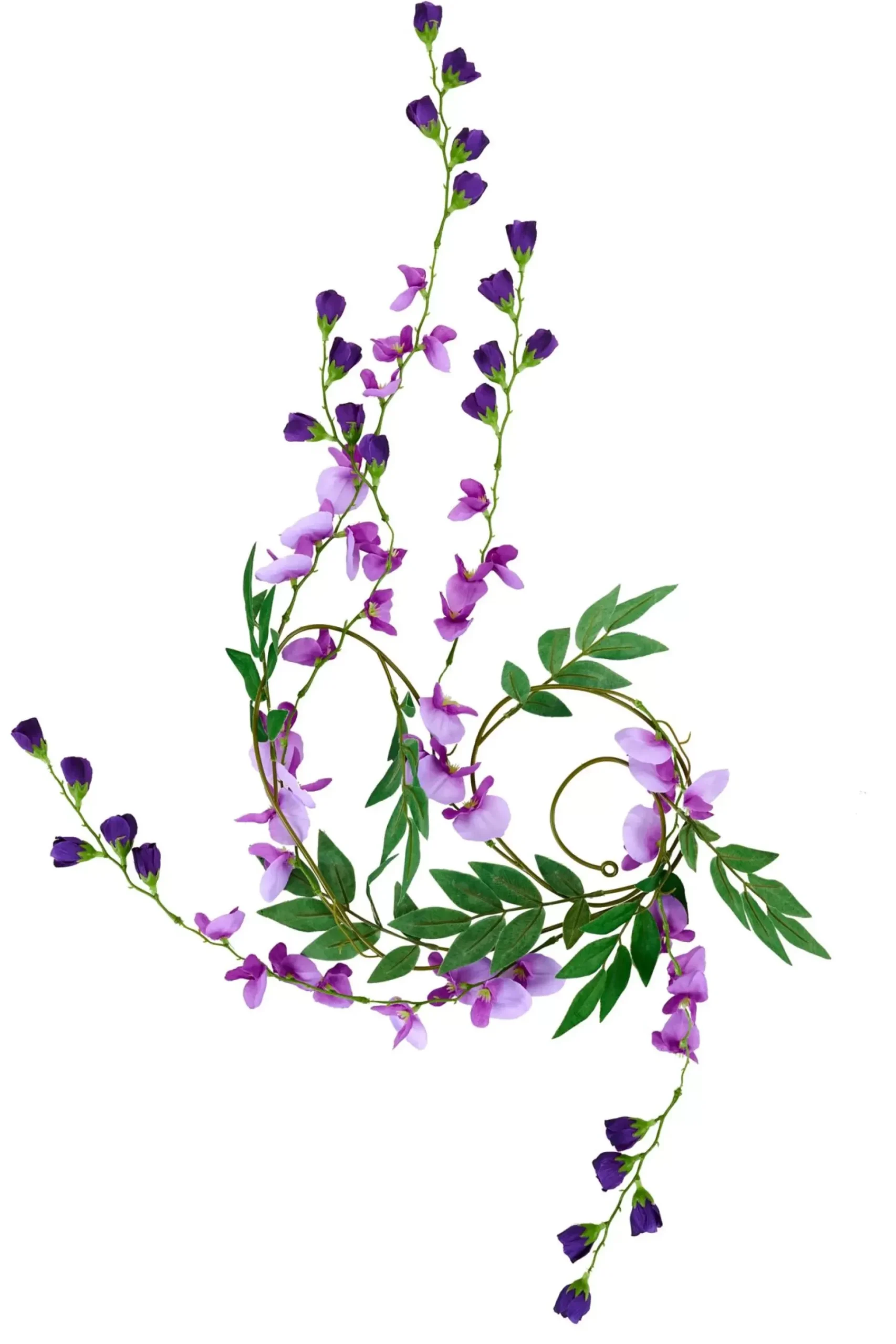 Ramos Artificiales<CASA Wisteria Guirnalda Verde, Morado, Morado Claro