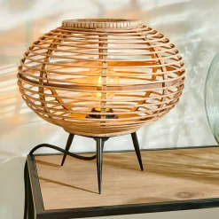 Lamparas De Mesa<CASA Zanzi Lampara De Mesa E27 Natural