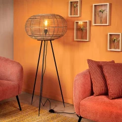 Lamparas De Pie<CASA Zanzi Lampara De Pie E27 Natural