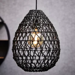 Lamparas Colgantes<CASA Zirka Pantalla Negro