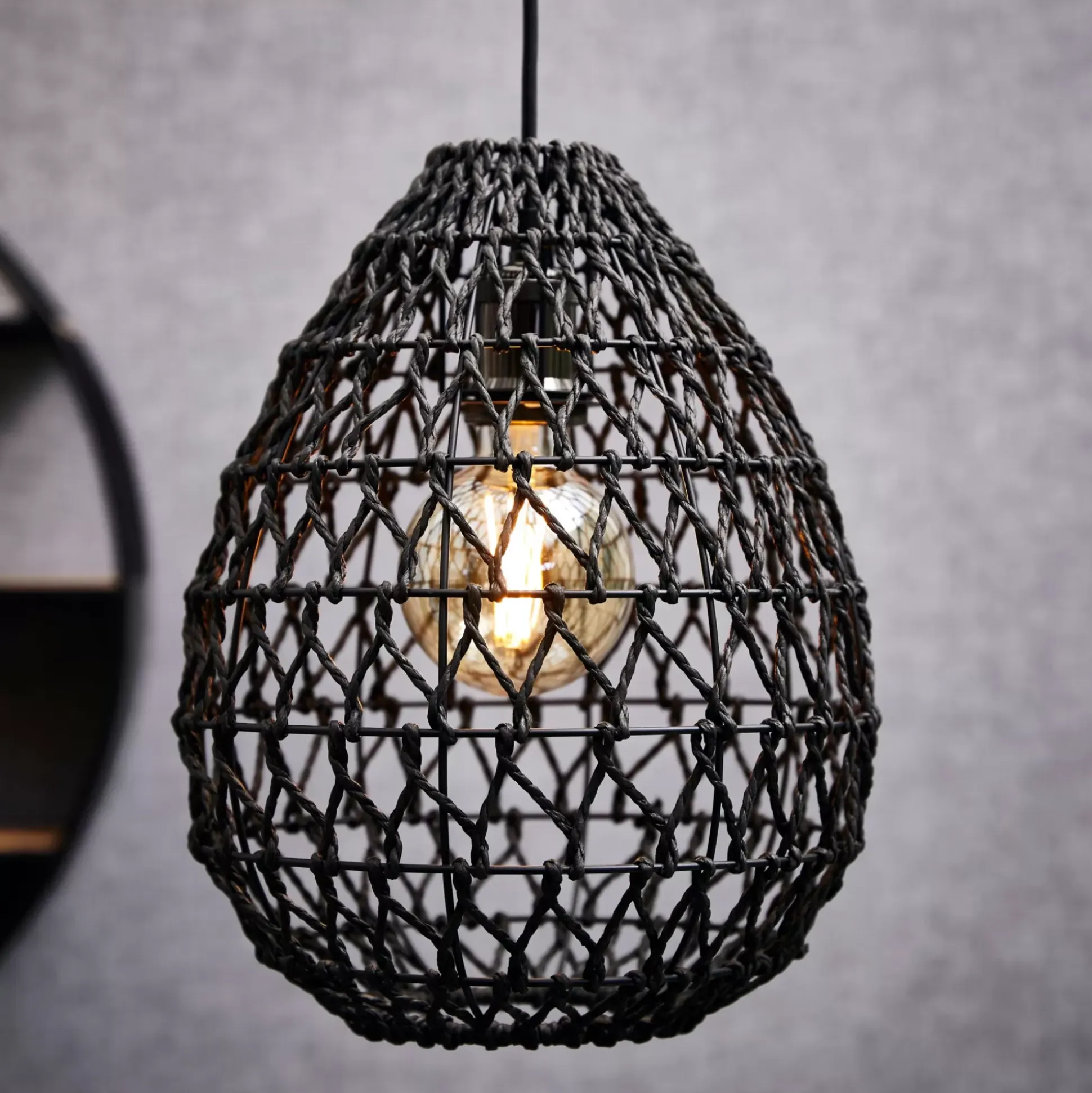 Lamparas Colgantes<CASA Zirka Pantalla Negro